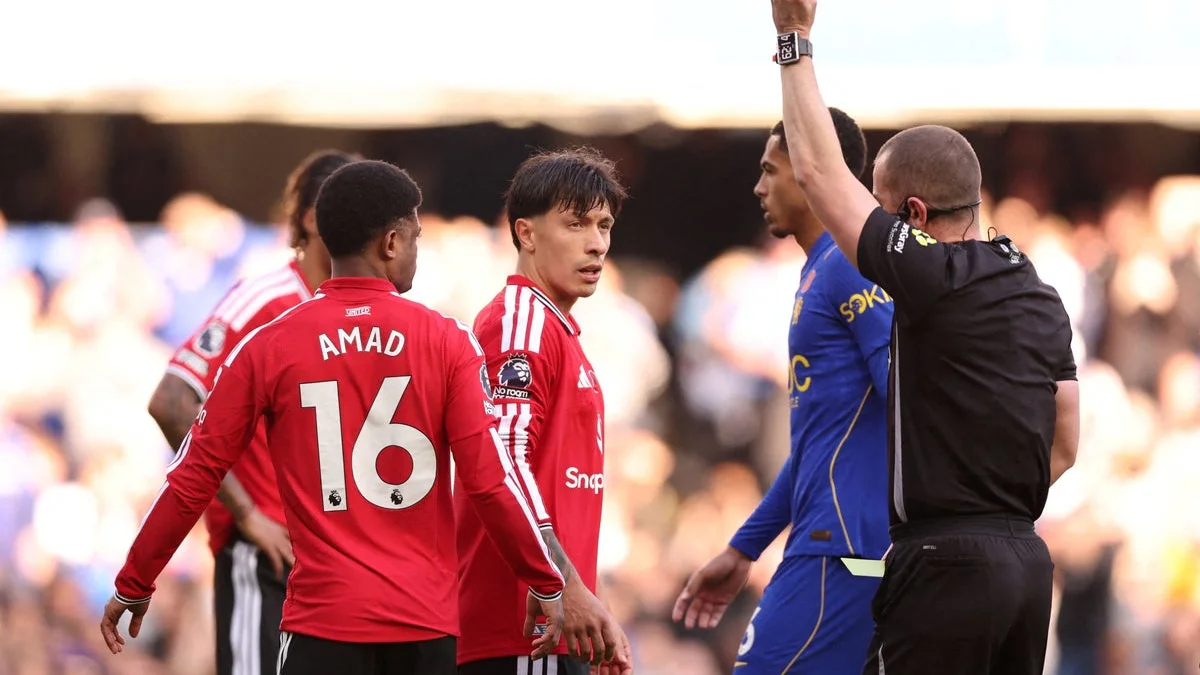 Chelsea 2-0 Manchester United: Lisandro Martinez's Red Card Sparks Collapse